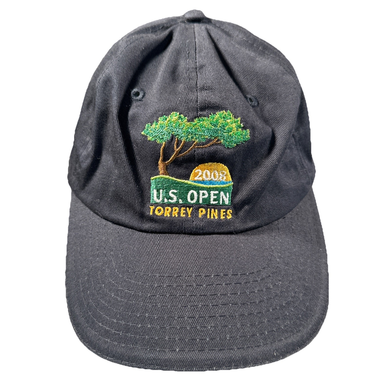 Us Open 2008 Torrey Pines Usga Member Baseball Style Golf Hat Cap Navy Blue